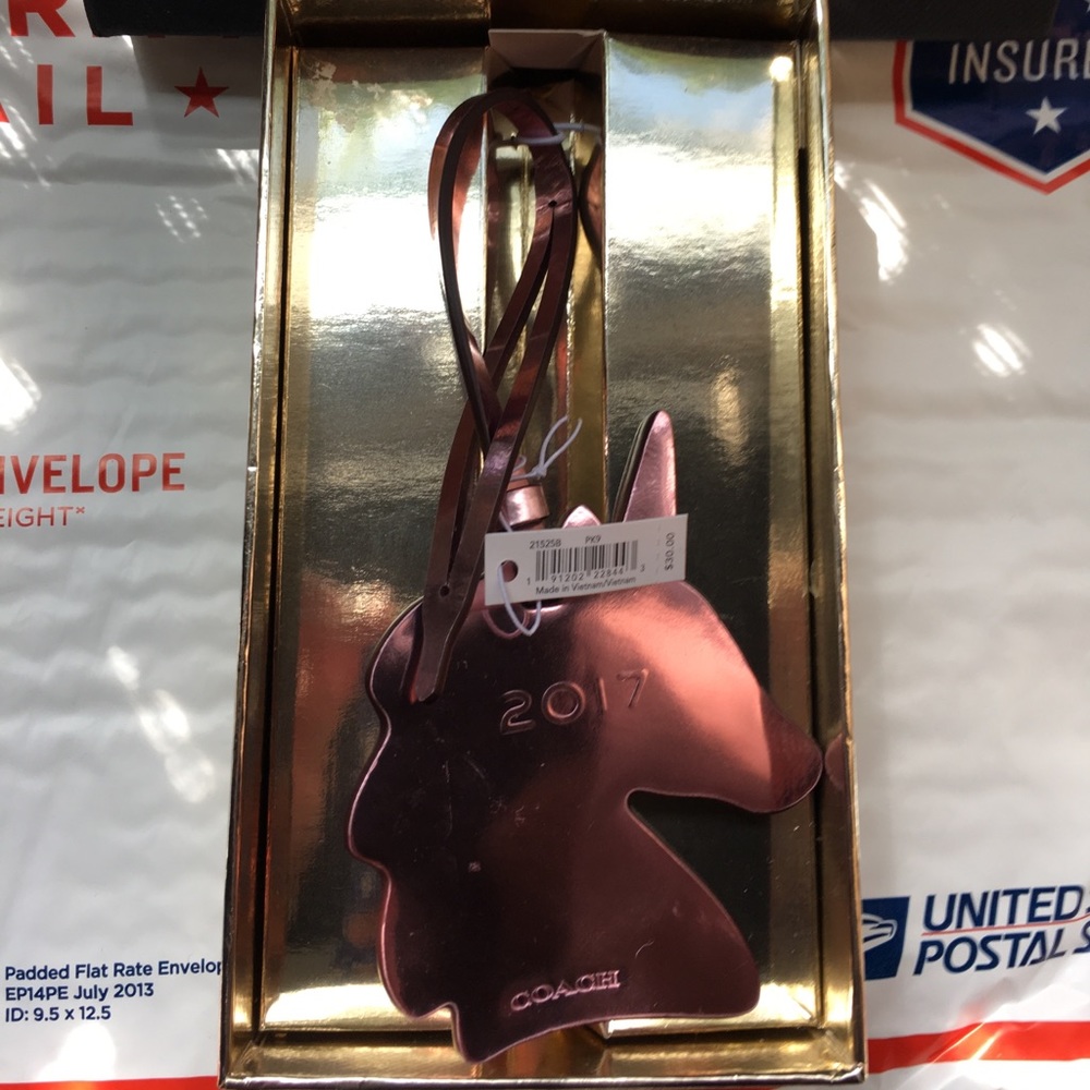 Coach metallic pink unicorn 2017 limited edition
